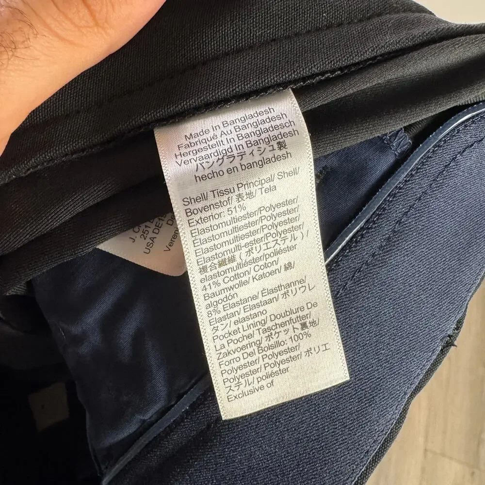 J.Crew Performance 1040 Athletic Tapered-Fit Tech Pants Mens 36x34 Black Stretch